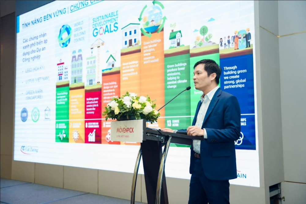 Ông Nguyễn Quang Hưng - Giám đốc điều hành_ Chuyên gia KH Vật Liệu Cát Tường Corpotation chia sẻ về tính năng bền vững & giải pháp ích ứng cho các dự án
