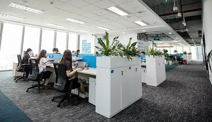 Văn phòng làm việc của Saint–Gobain Việt Nam sử dụng tối đa các vật liệu xanh, vật liệu low VOC.